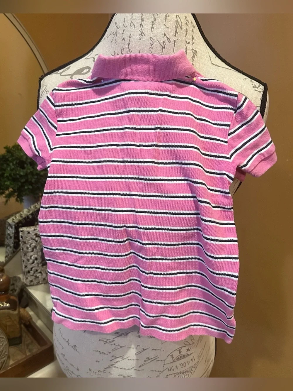 Polo Ralph Lauren boy’s pink striped polo shirt